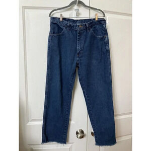 Vintage Rustler Jeans Mens 32 Blue Straight Leg Western Denim Dad Jeans